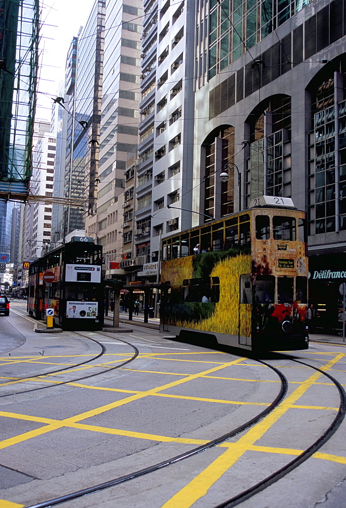 Tram, Sheung Wan, Hong Kong Island, Hong Kong, China, Asia