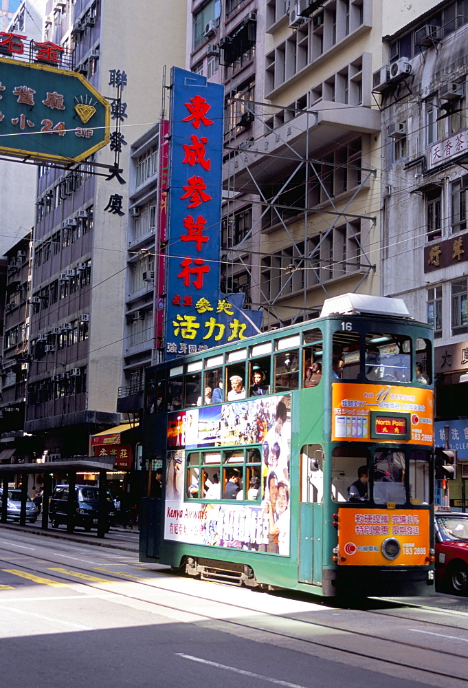 Tram, Sheung Wan, Hong Kong Island, Hong Kong, China, Asia