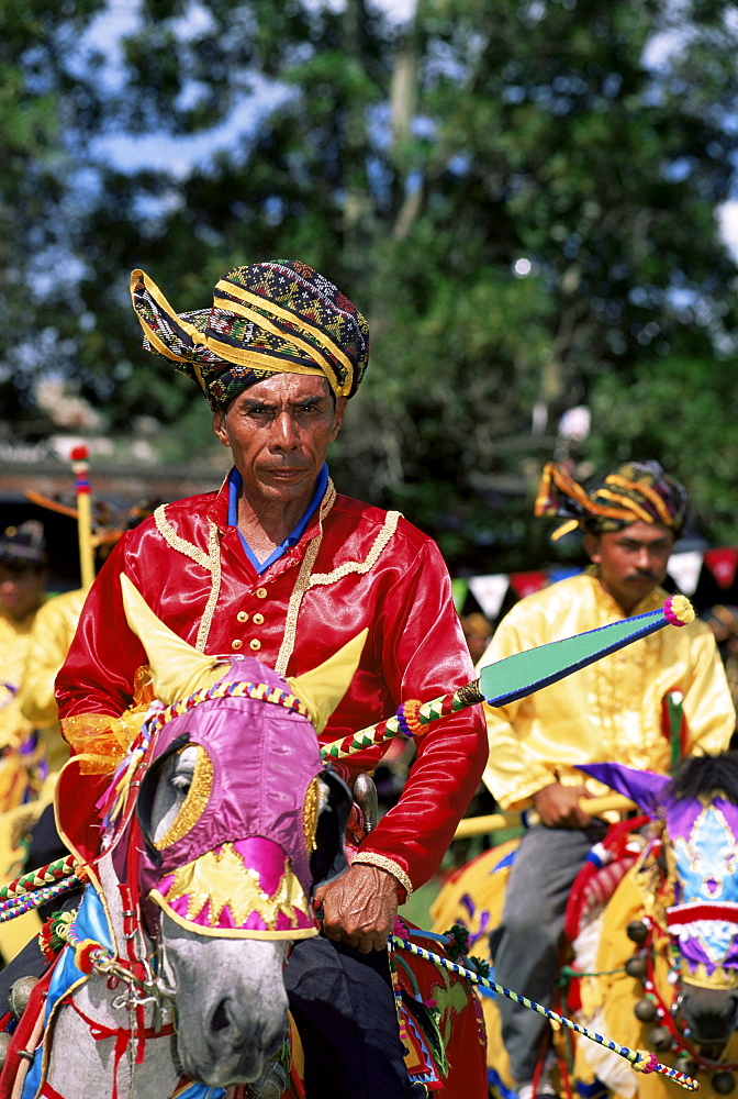 Annual display of horsemanship by Bajau people at Kota Belud Tamu or market, Sabah, Malaysia, island of Borneo, Asia