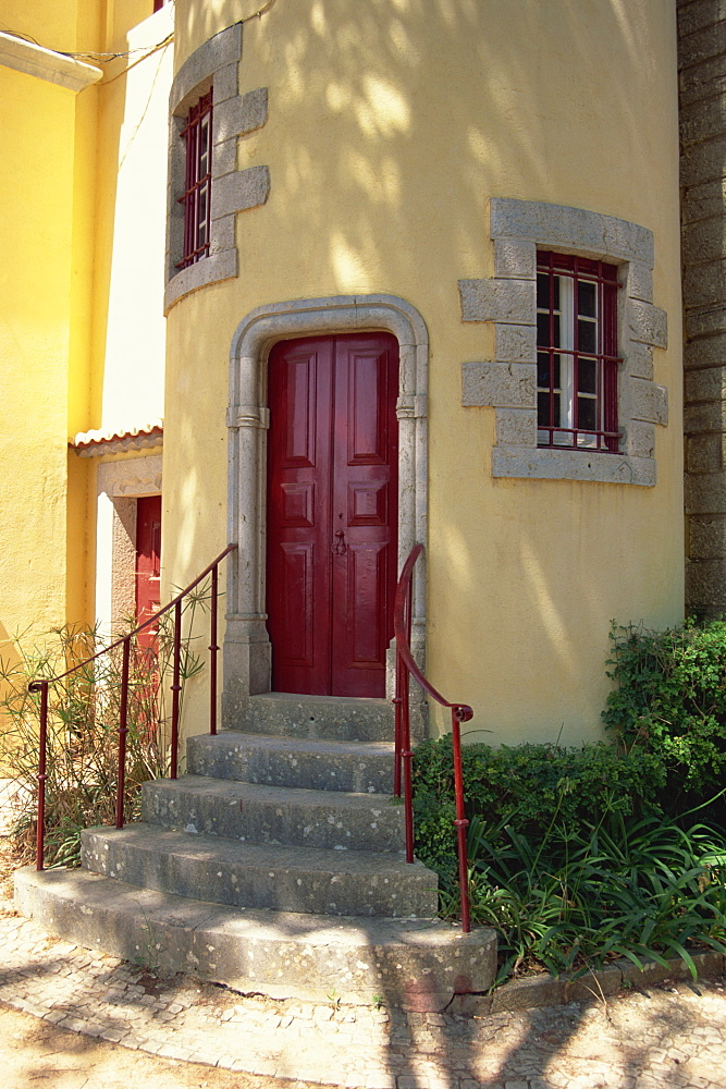 Detail of a doorway in the town of Cascais, Portugal, Europe