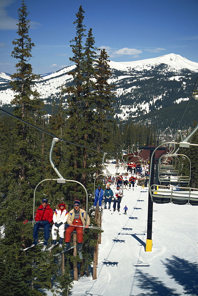 Ski lift on Copper Mountain, Colorado, United States of America, North America