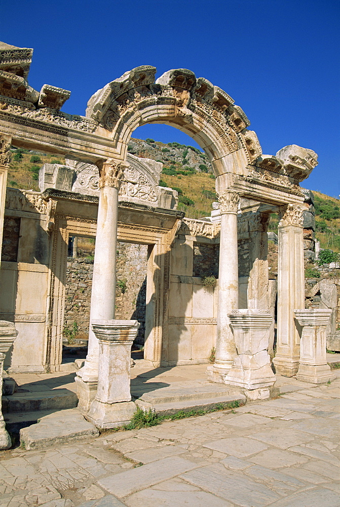 Columns of the Aphrodite Temple at the archaeological site of Aphrodisias, Anatolia, Turkey, Asia Minor, Eurasia