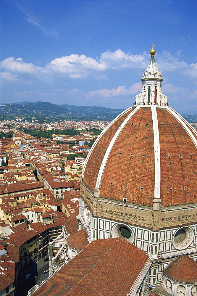 Dome of the cathedral with the skyline of Florence, UNESCO World Heritage Site, Tuscany, Italy, Europe