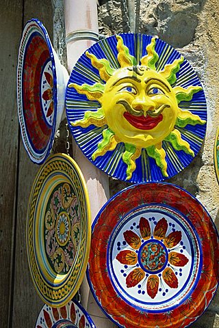 Pottery souvenirs, Sicily, Italy, Europe