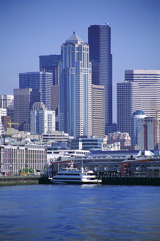 City skyline, Seattle, Washington State, United States of America (U.S.A.), North America