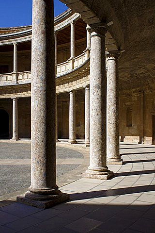 Palace of Charles V, Alhambra Palace, UNESCO World Heritage Site, Granada, Andalucia, Spain, Europe