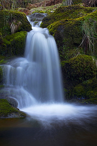 Waterfall, Glen Artney, near Crieff, Perthshire, Scotland, United Kingdom, Europe