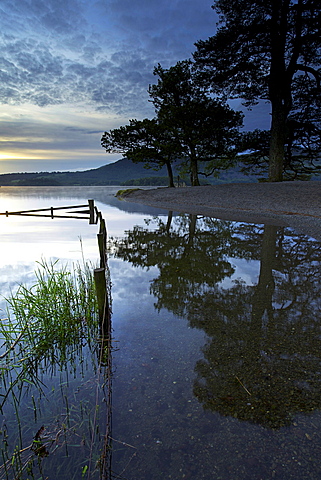 Sunrise, Derwent Water, Lake District National Park, Cumbria, England, United Kingdom, Europe