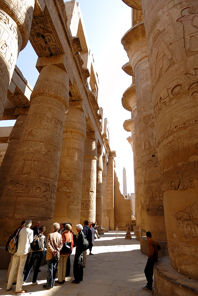 Hypostyle hall, Temple of Karnak, near Luxor, Thebes, UNESCO World Heritage Site, Egypt, North Africa, Africa