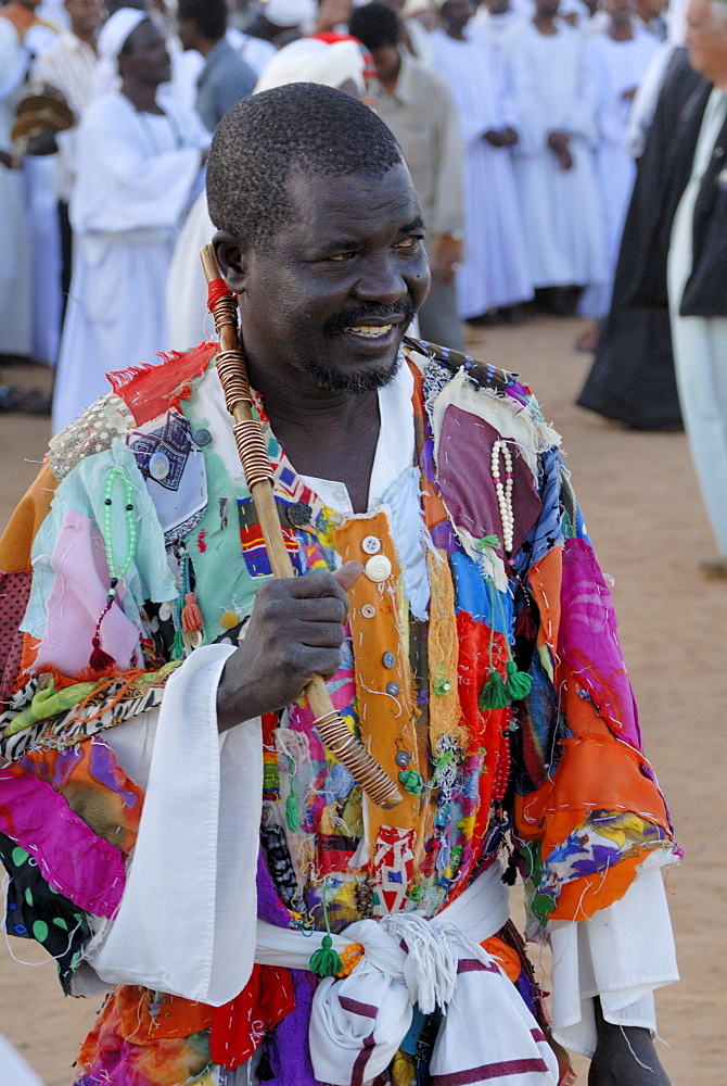 Whirling dervishes, official at Sufi ceremony, Omdurman, Sudan, Africa