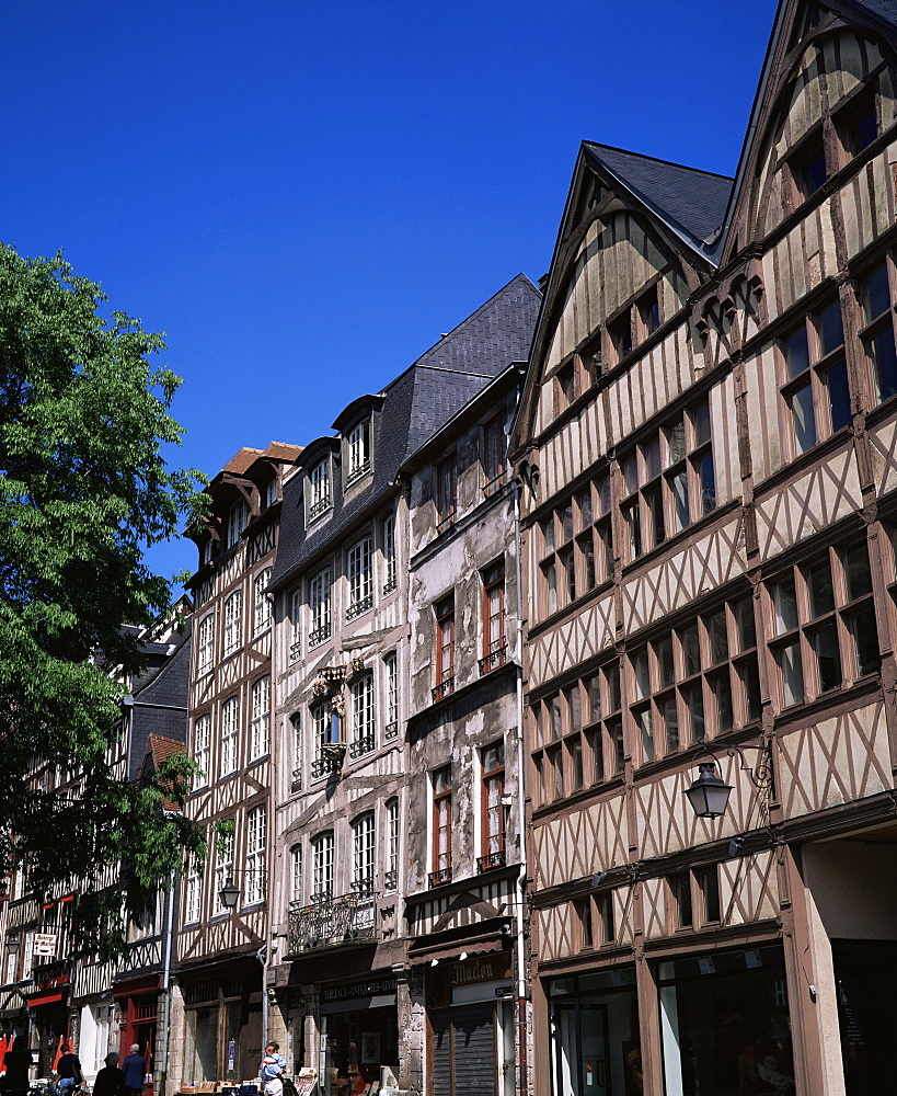 Old half-timbered buildings, Rouen, Seine Maritime, Haute Normandie (Normandy), France, Europe