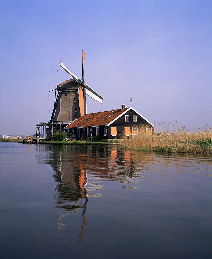 Windmill, Zaanse Schans, near Amsterdam, Holland, Europe