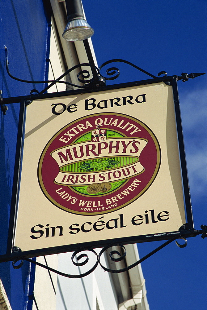 Pub sign, Dingle, County Kerry, Munster, Republic of Ireland, Europe