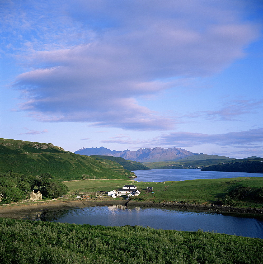 Loch Harport and the Cuillin Hills, Isle of Skye, Highland region, Scotland, United Kingdom, Europe