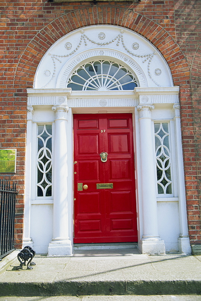 Georgian doorway, Dublin, County Dublin, Republic of Ireland, Europe