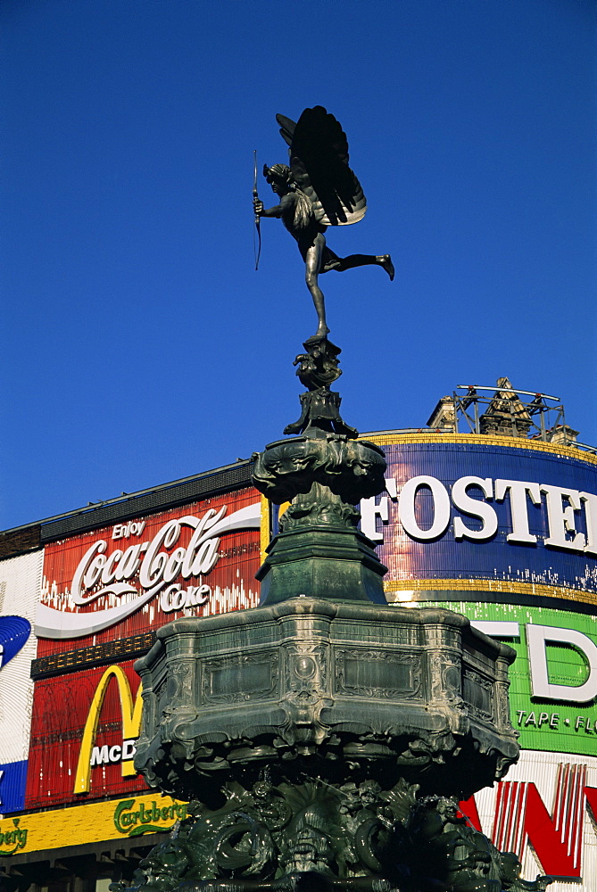 Statue of Eros, Piccadilly Circus, England, United Kingdom, Europe