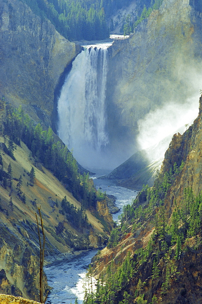 Waterfall in the Grand Canyon, Yellowstone National Park, Wyoming, USA