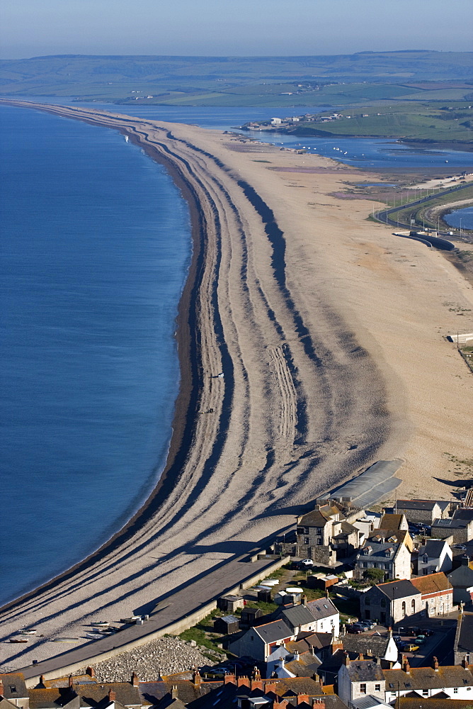 Chesil Beach and The Fleet Lagoon, Weymouth, Dorset, England, United Kingdom, Europe