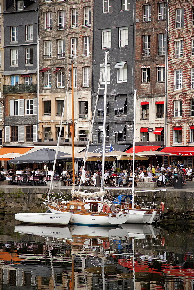 Inner harbour, Honfleur, Normandy, France, Europe