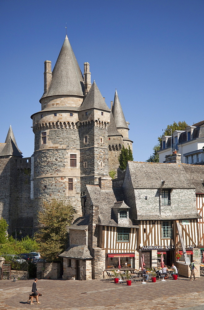 Vitre Castle, Vitre, Brittany, France, Europe