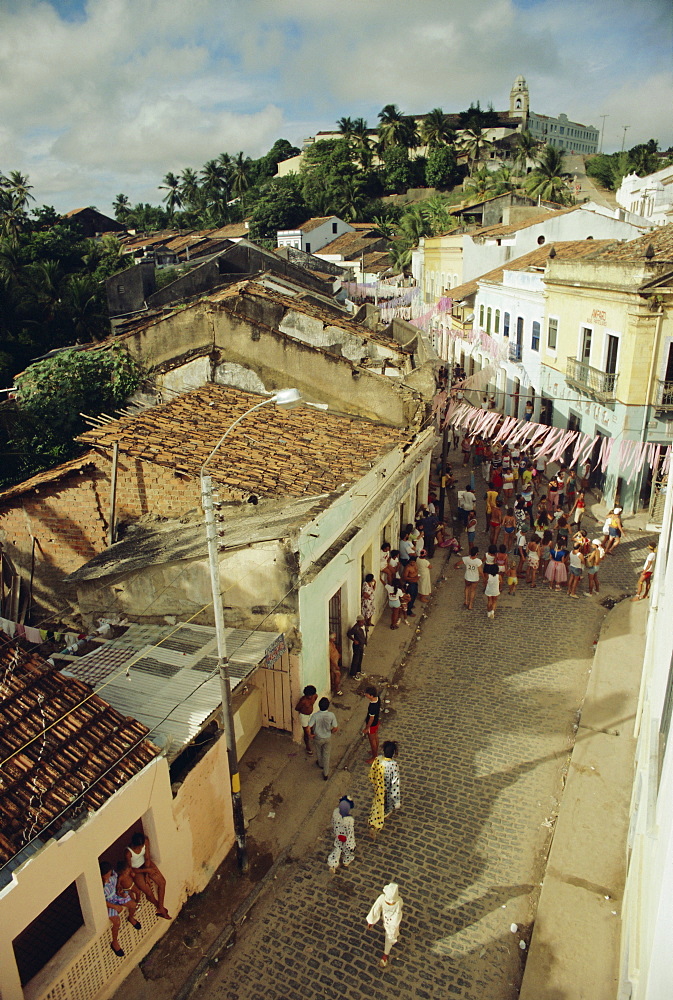 Street in Olinda, northeast of the country, Brazil, South America