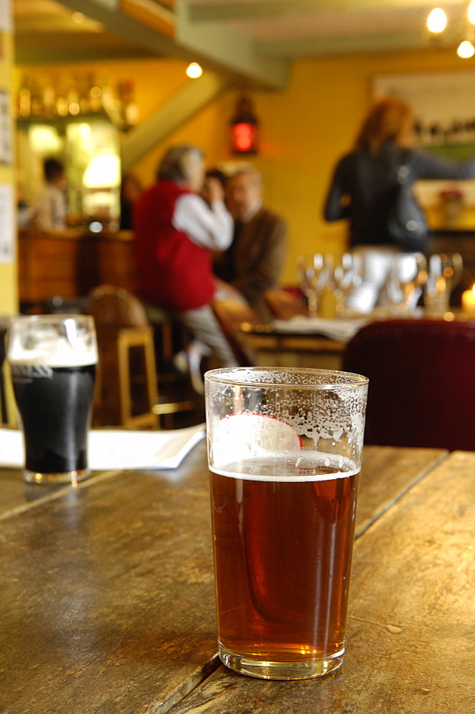 A pint at a pub in Cornwall, England, United Kingdom, Europe