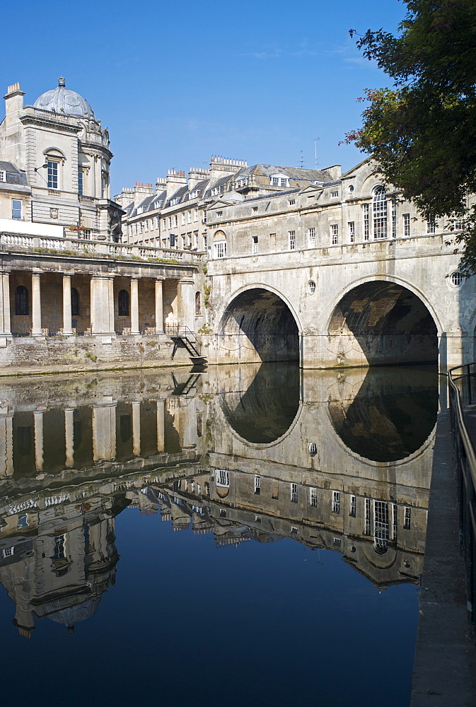 Pulteney Bridge, Bath, UNESCO World Heritage Site, Avon, England, United Kingdom, Europe