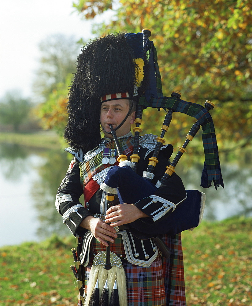 Bagpiper, Scotland, United Kingdom, Europe