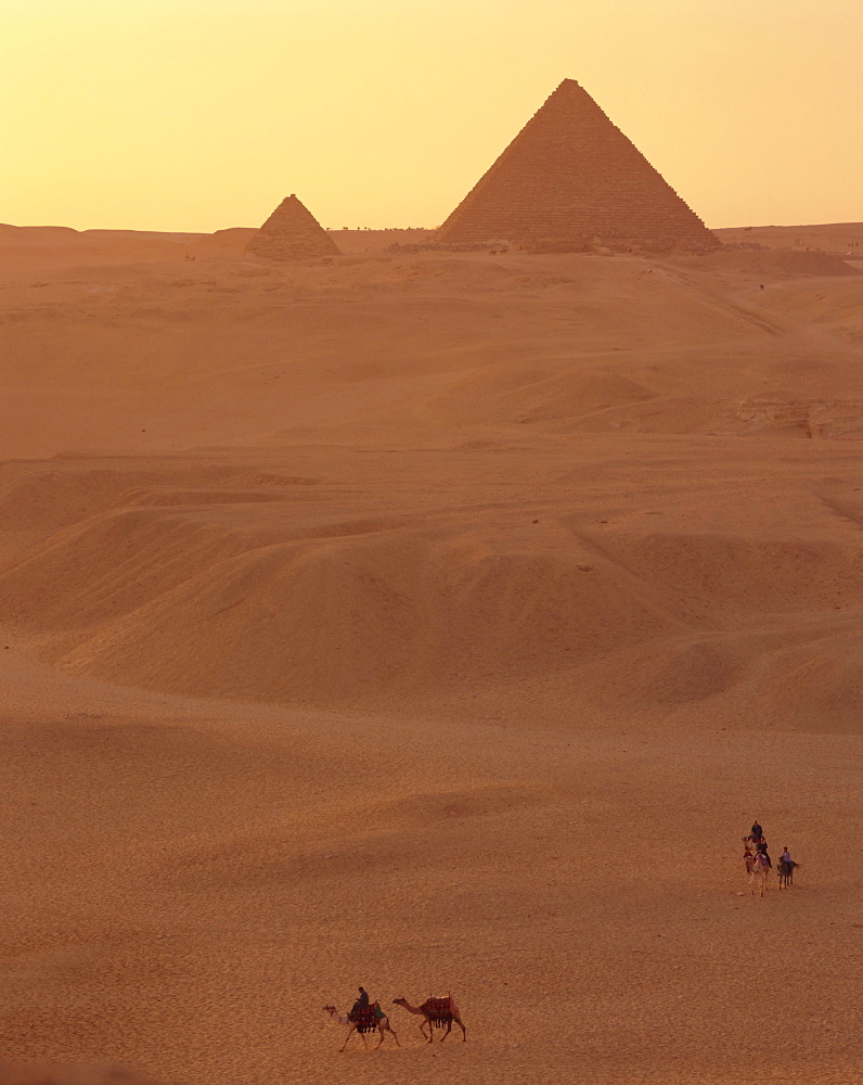 The Pyramids at sunset, Giza, Egypt