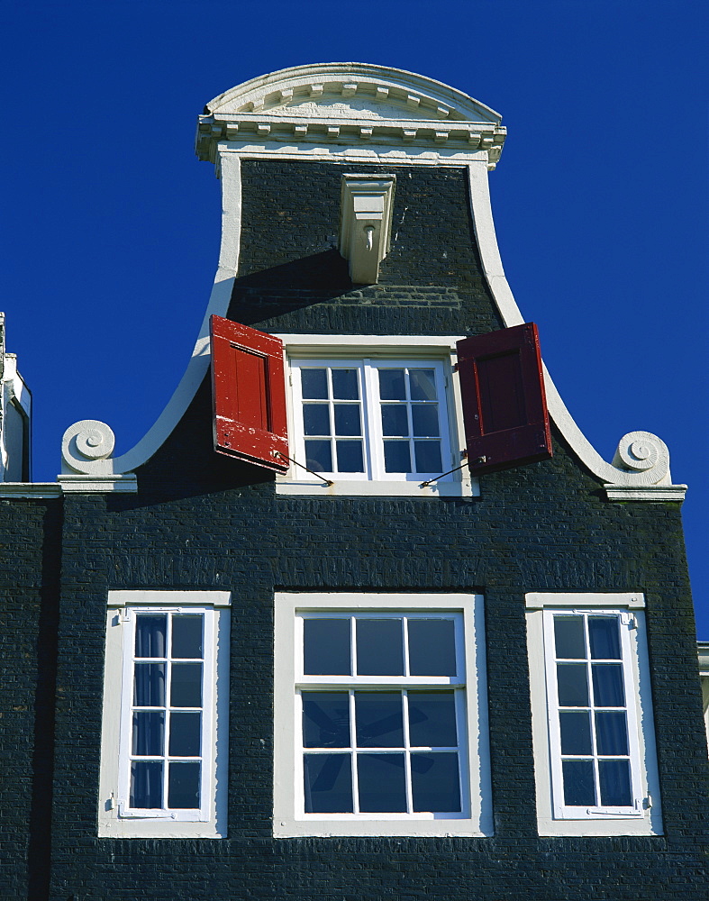 Gable end of a typical house in Amsterdam, Holland, Europe