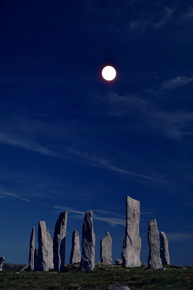 Standing stones, Callanish, Isle of Lewis, Outer Hebrides, Scotland, United Kingdom, Europe