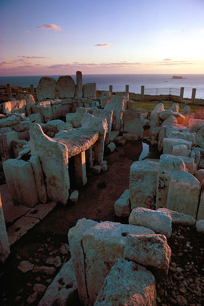 Hagar Qim temple, UNESCO World Heritage Site, island of Malta, Mediterranean, Europe