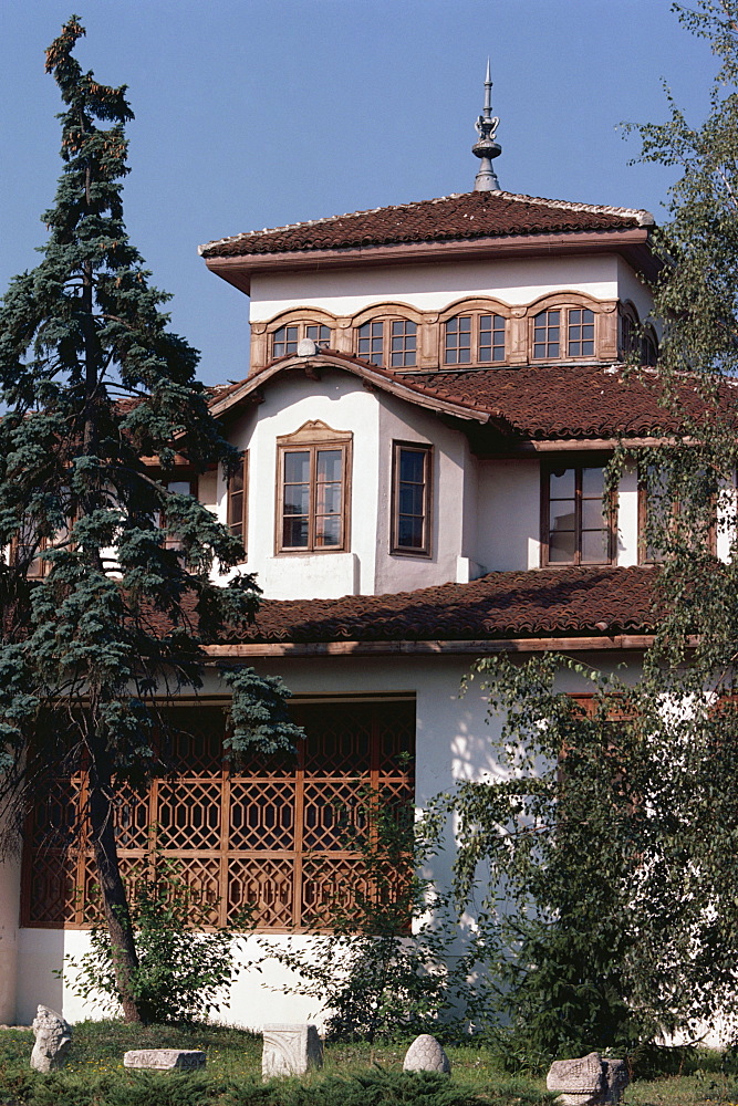 The exterior of a large house at Vidin, Bulgaria, Europe