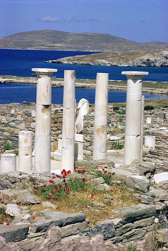 Archaeological site, Delos, UNESCO World Heritage Site, Greece, Europe