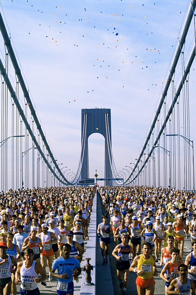 Runners, marathon, New York, New York State, United States of America, North America