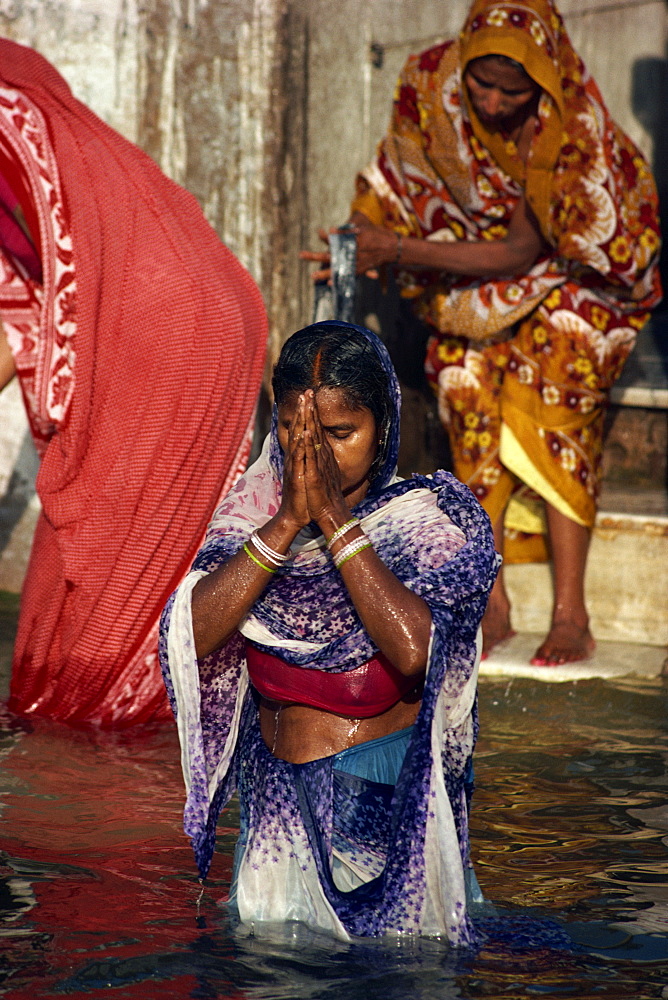 Woman praying, India, Asia