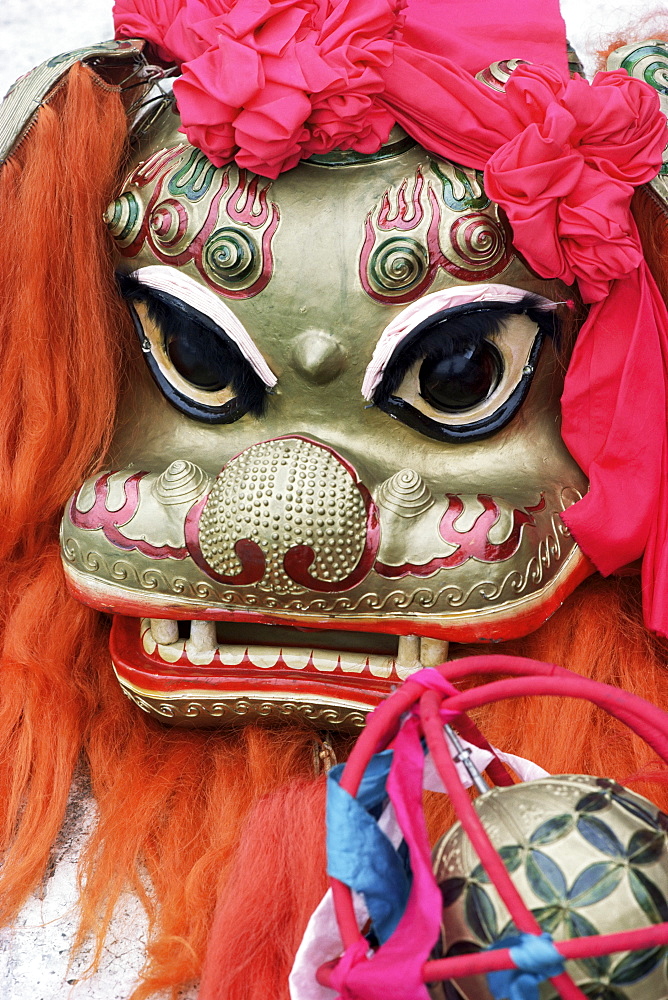 Lion mask, festival, Singapore, Asia