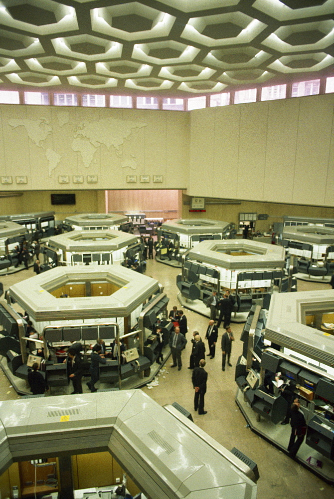 The old trading floor of the London Stock Exchange, before Big Bang, City of London, England, United Kingdom, Europe