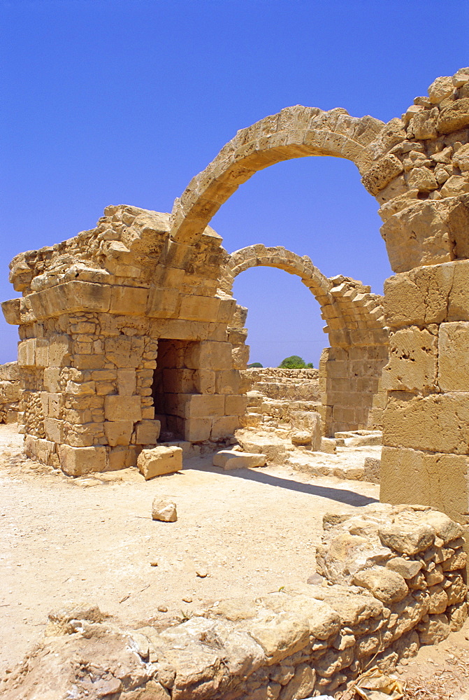 Byzantine fortress, Paphos, Cyprus, Europe