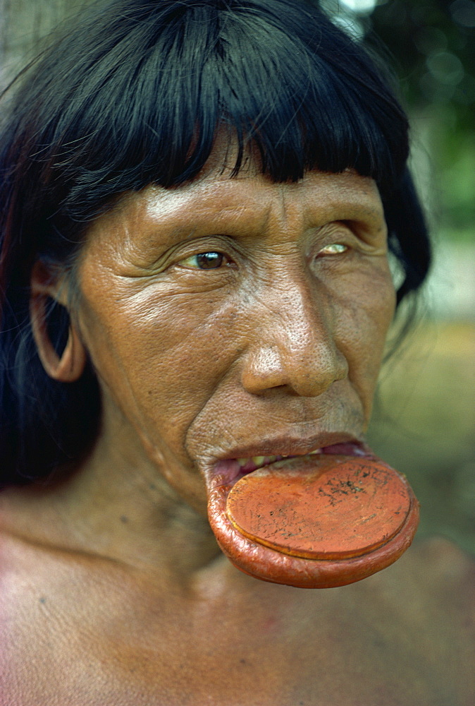 Xingu tribesman, Suya, Brazil, South America