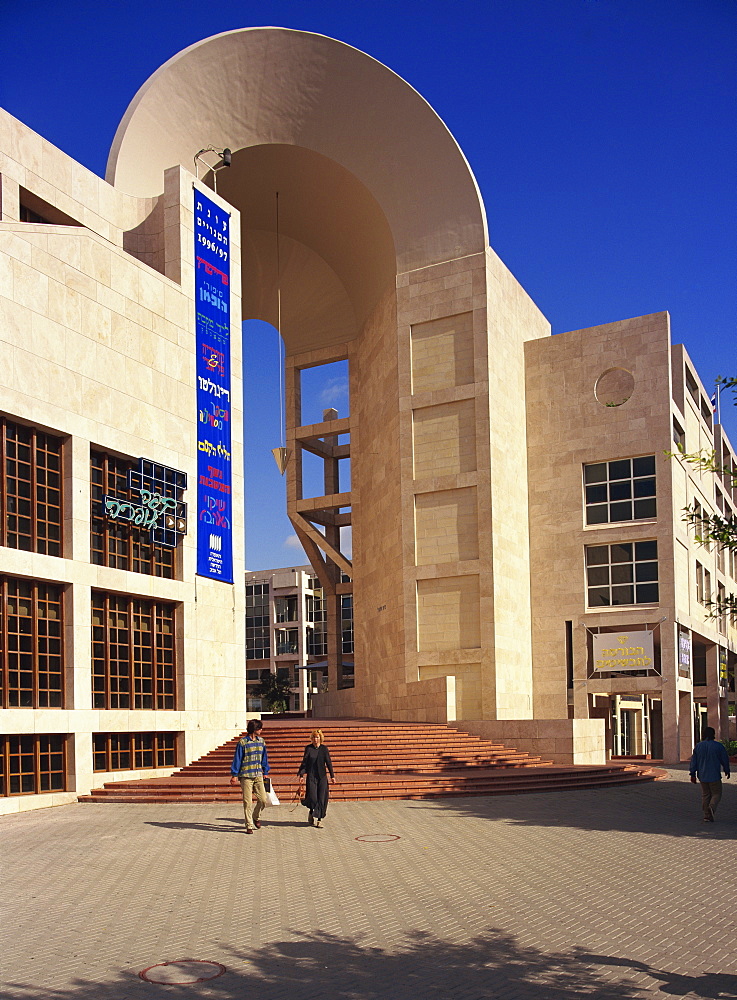 Modern building of the porch of the Opera House in Tel Aviv, Israel, Middle East