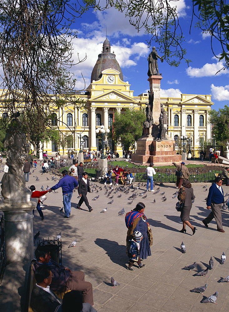 Government building in the Plaza Murillo, La Paz, Bolivia, South America