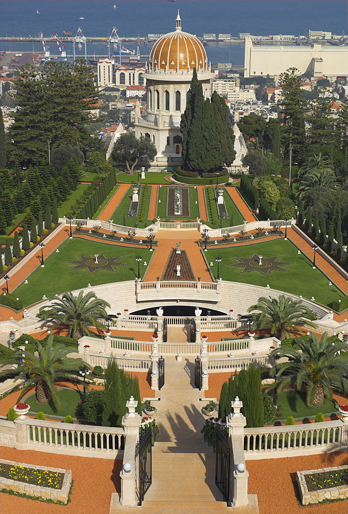 Bahai shrine and gardens, Haifa, Israel, Middle East