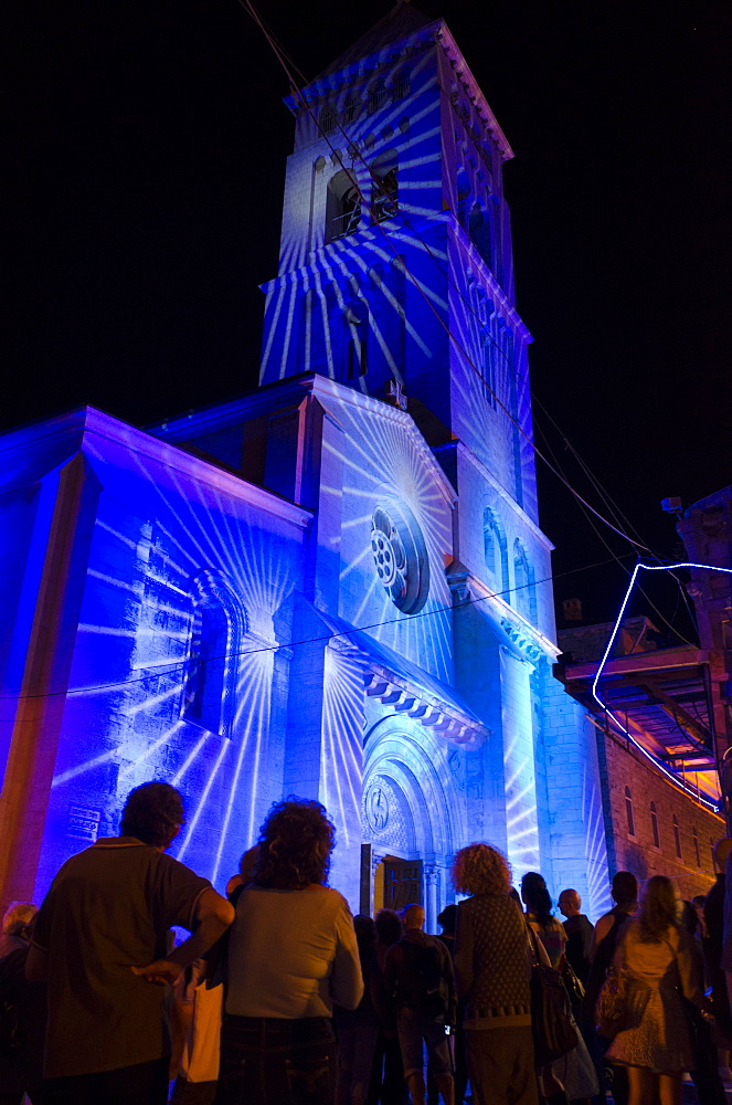 The Jerusalem Festival of Light at the Muristan in Jerusalem Old City, Israel, Middle East