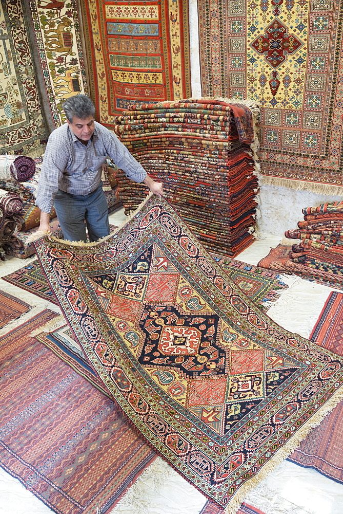 carpet trader, Mashhad, Iran, Western Asia