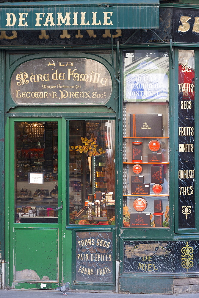 Old shop window, Rue du Faubourg, Montmartre, Paris, France, Europe