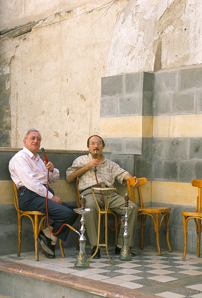 Smoking water pipes, Damascus, Syria, Middle East