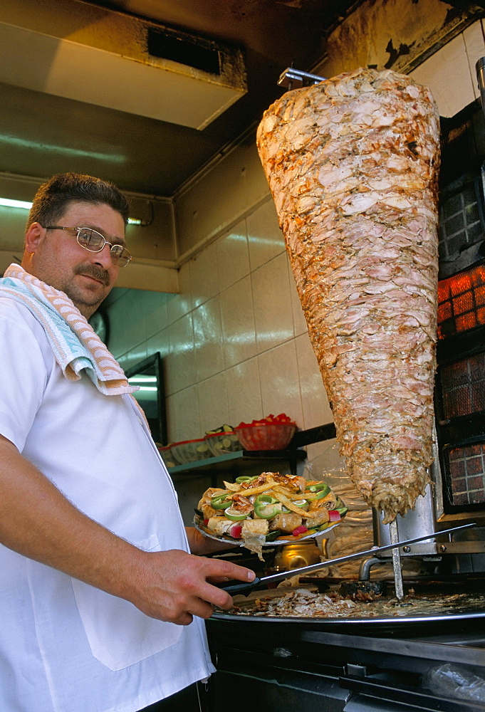 Kebab stand, Damascus, Syria, Middle East