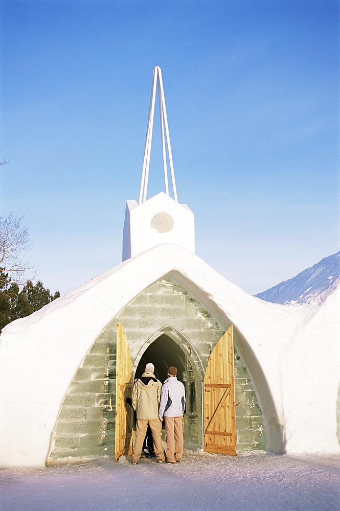 Ice chapel, Ice Hotel, Quebec, Quebec, Canada, North America