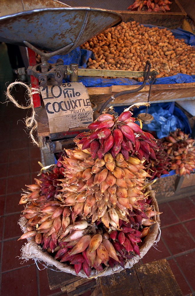 Tequila fruit for sale on a stall in Mexico, North America